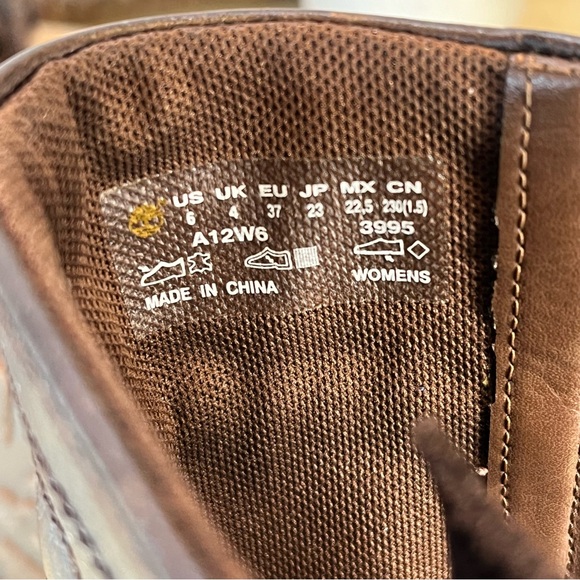 ๐HP๐*Timberland Bethel Heights Dark Brown Leather Mid Calf Zip Lace-Up Boots 6 - Picture 8 of 16